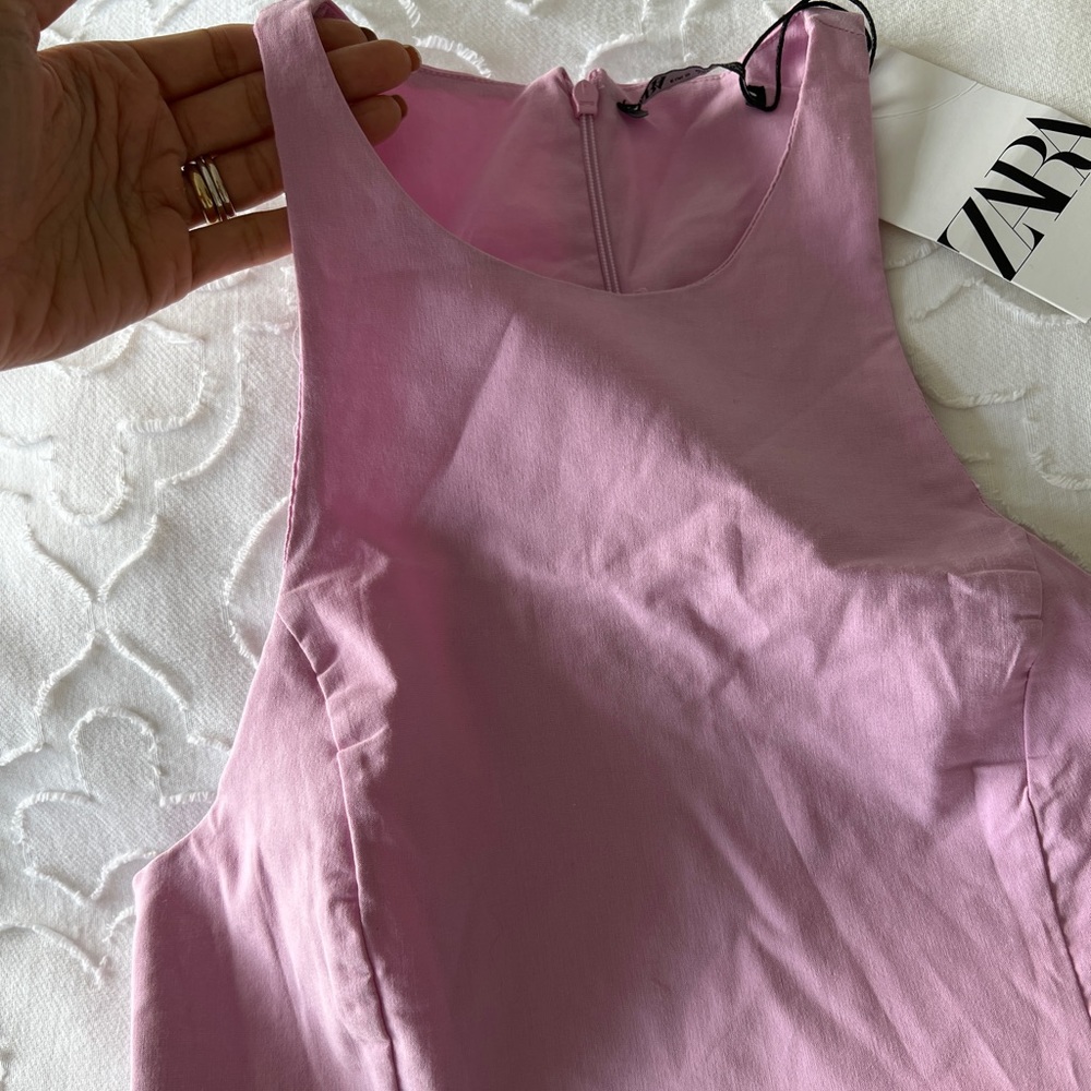 Zara Pink Crop Halter Top NWT